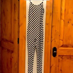 Black and white soft jumpsuit